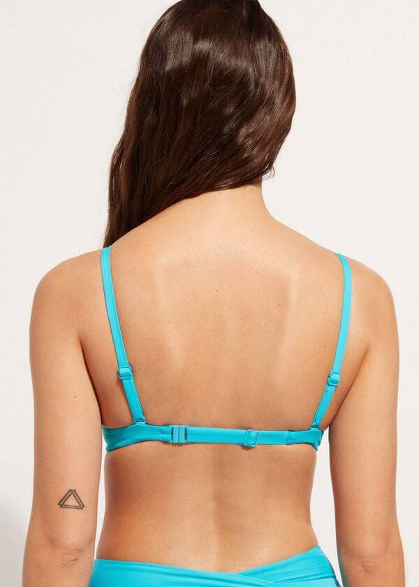 turquoise womens calzedonia soft graduated super padded push-up indonesia bikini tops