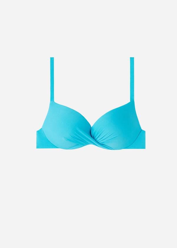 turquoise womens calzedonia soft graduated super padded push-up indonesia bikini tops