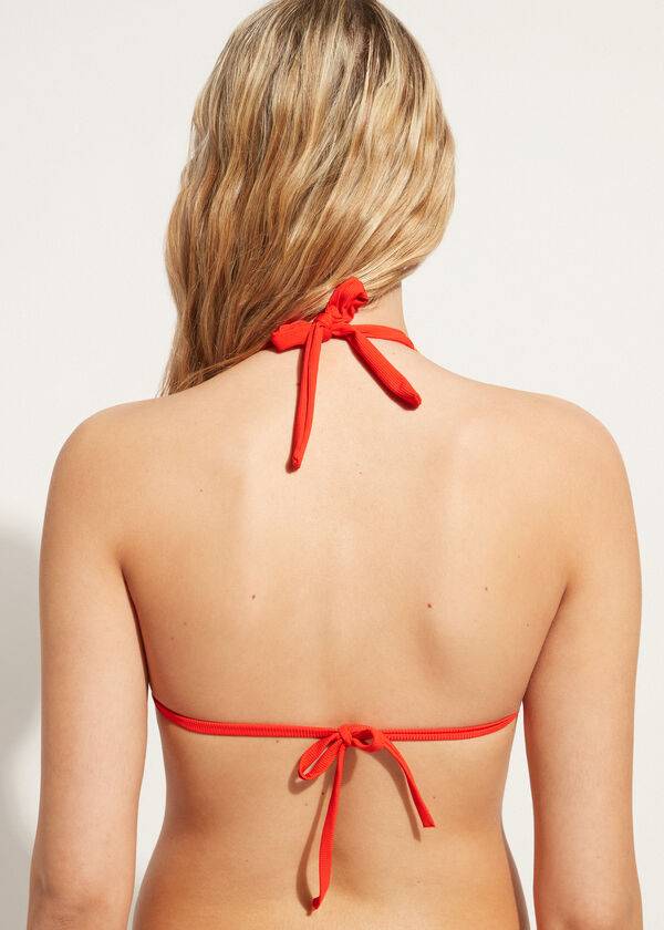 red calzedonia string triangle berlino womens bikini tops