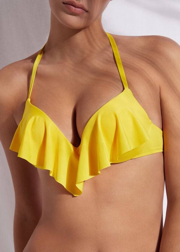 yellow calzedonia super padded push up indonesia eco rosa womens bikini tops