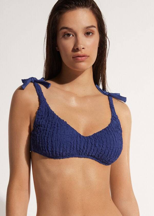 womens calzedonia tank-style marrakech bikini tops navy