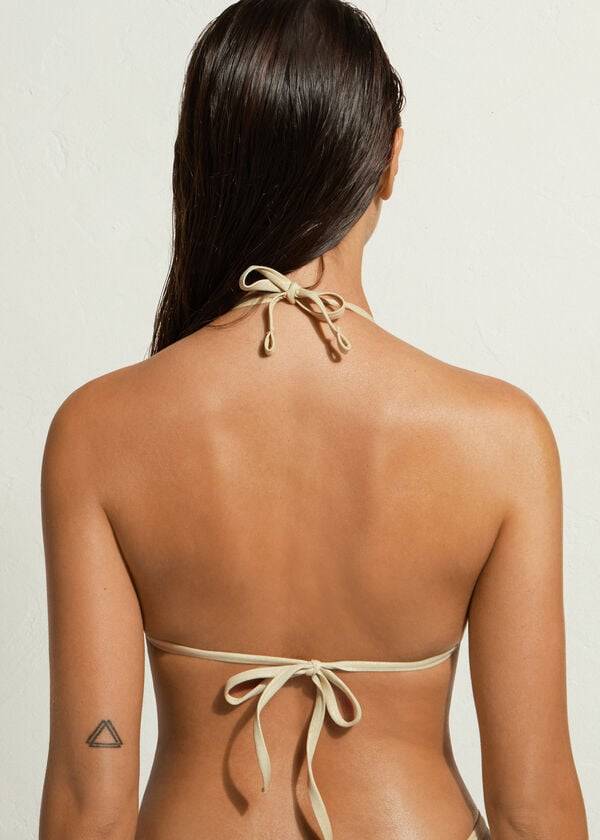 womens calzedonia triangle string abu dhabi bikini tops gold