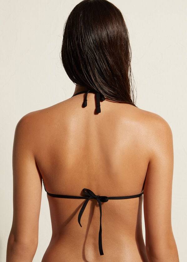 black womens calzedonia triangle string casablanca bikini tops