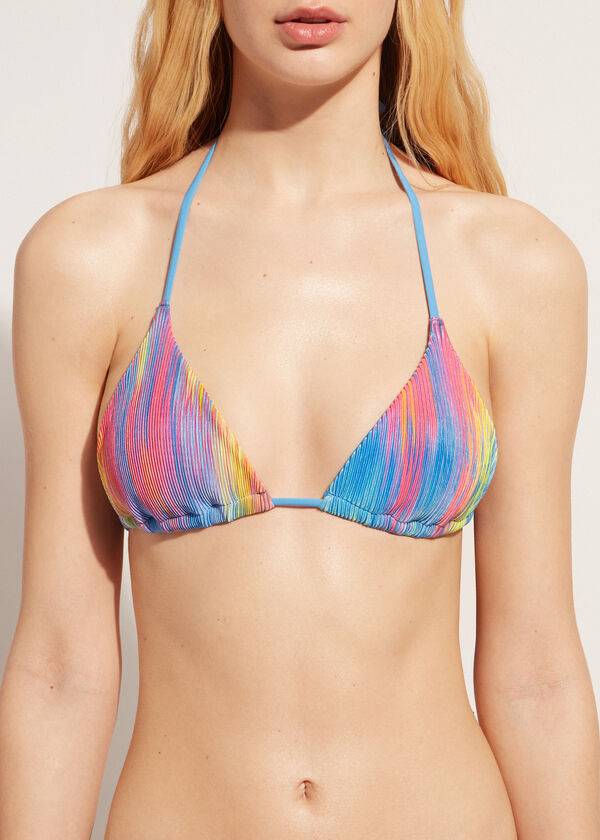 womens calzedonia triangle string maiorca bikini tops multicolor