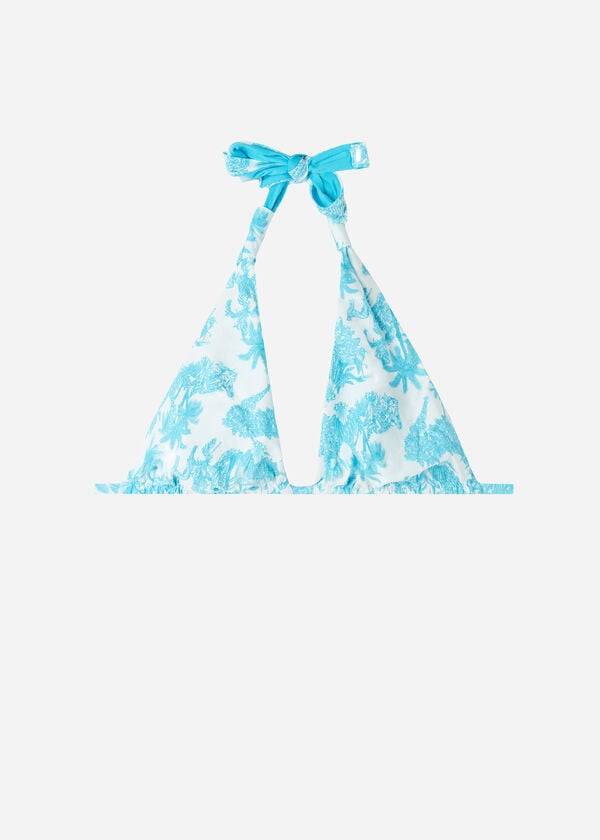 womens calzedonia triangle string sorrento bikini tops blue