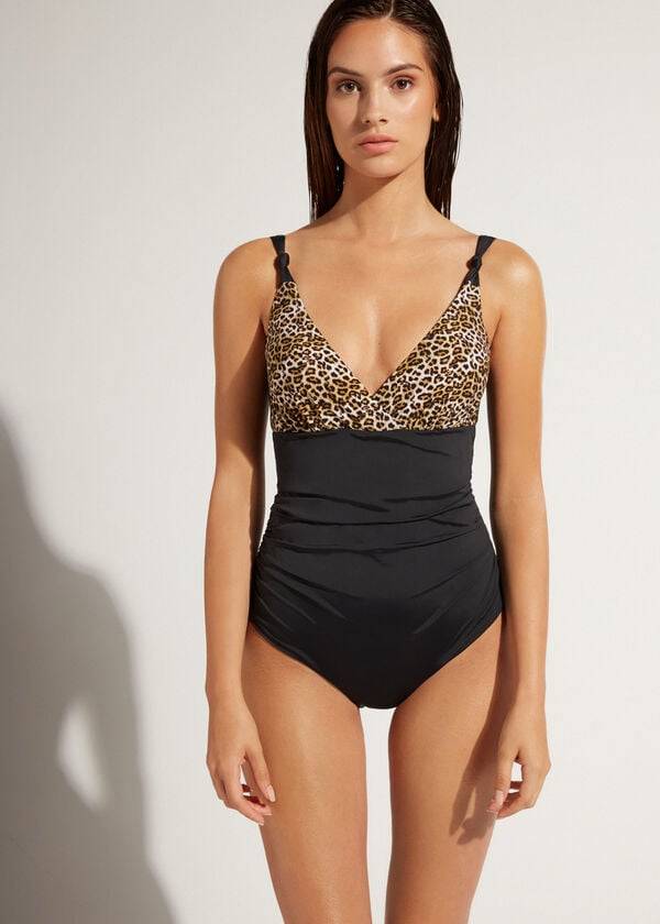 calzedonia one piece malindi womens swimsuits black