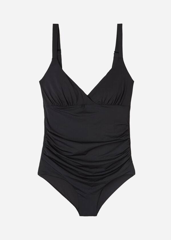calzedonia padded one-piece shaping-effect indonesia eco womens swimsuits black
