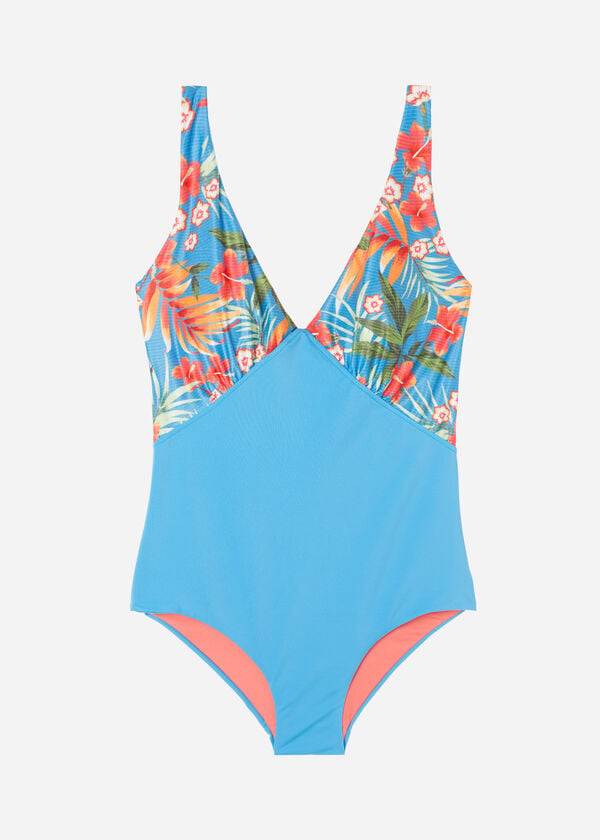 womens calzedonia padded one-piece shaping-effect maui swimsuits green